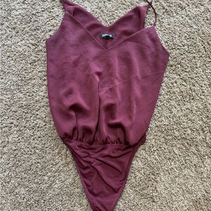 Express Maroon Bodysuit